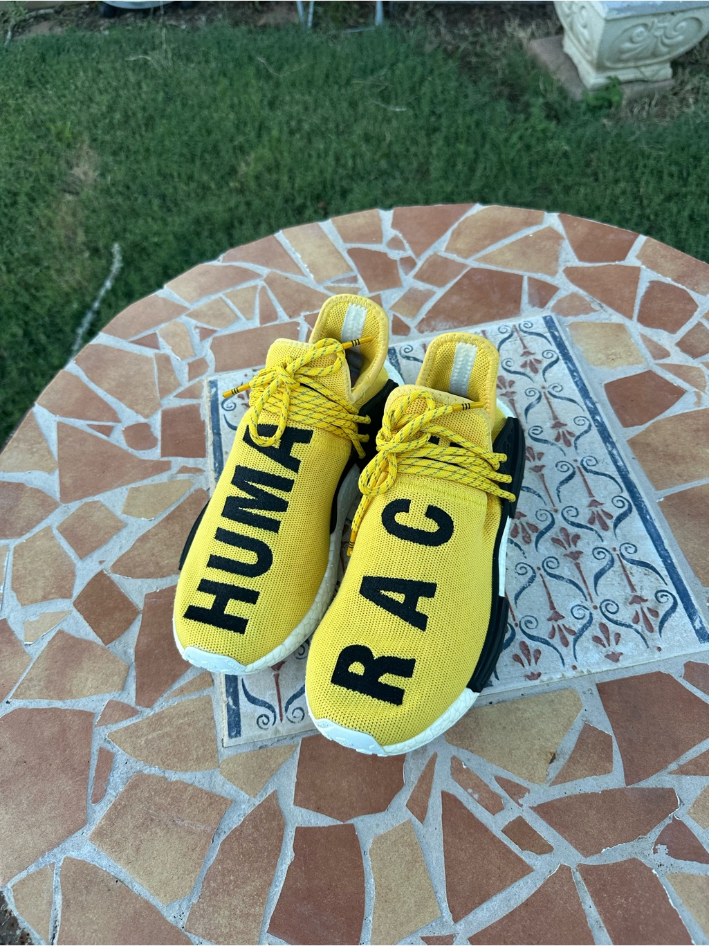 Adidas Nmd Hu Pharrell Williams "Human Race" Yellow (2016) Size 7